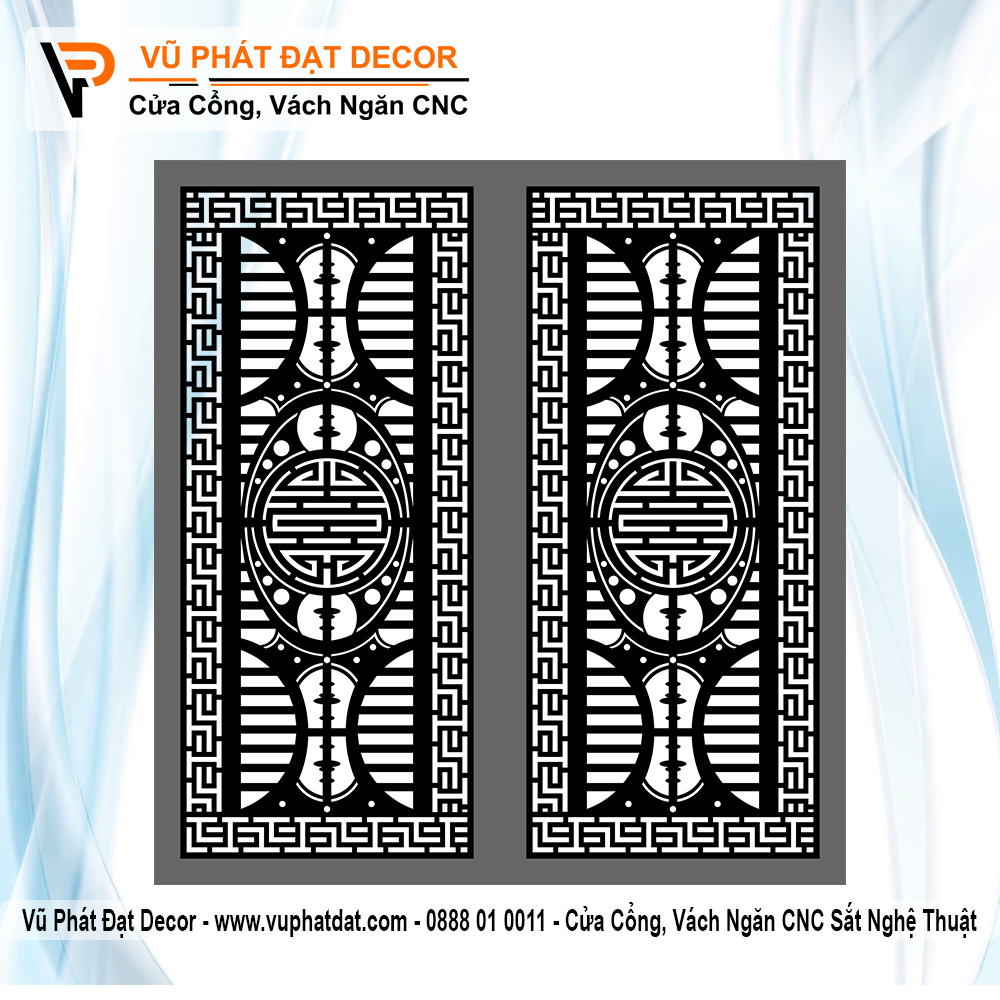 Cổng CNC cổ điển 2 cánh