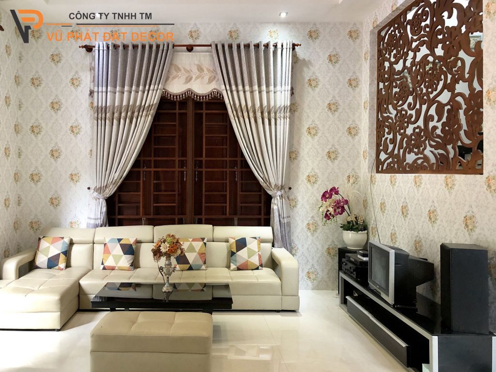 giấy dán tường phòng khách
