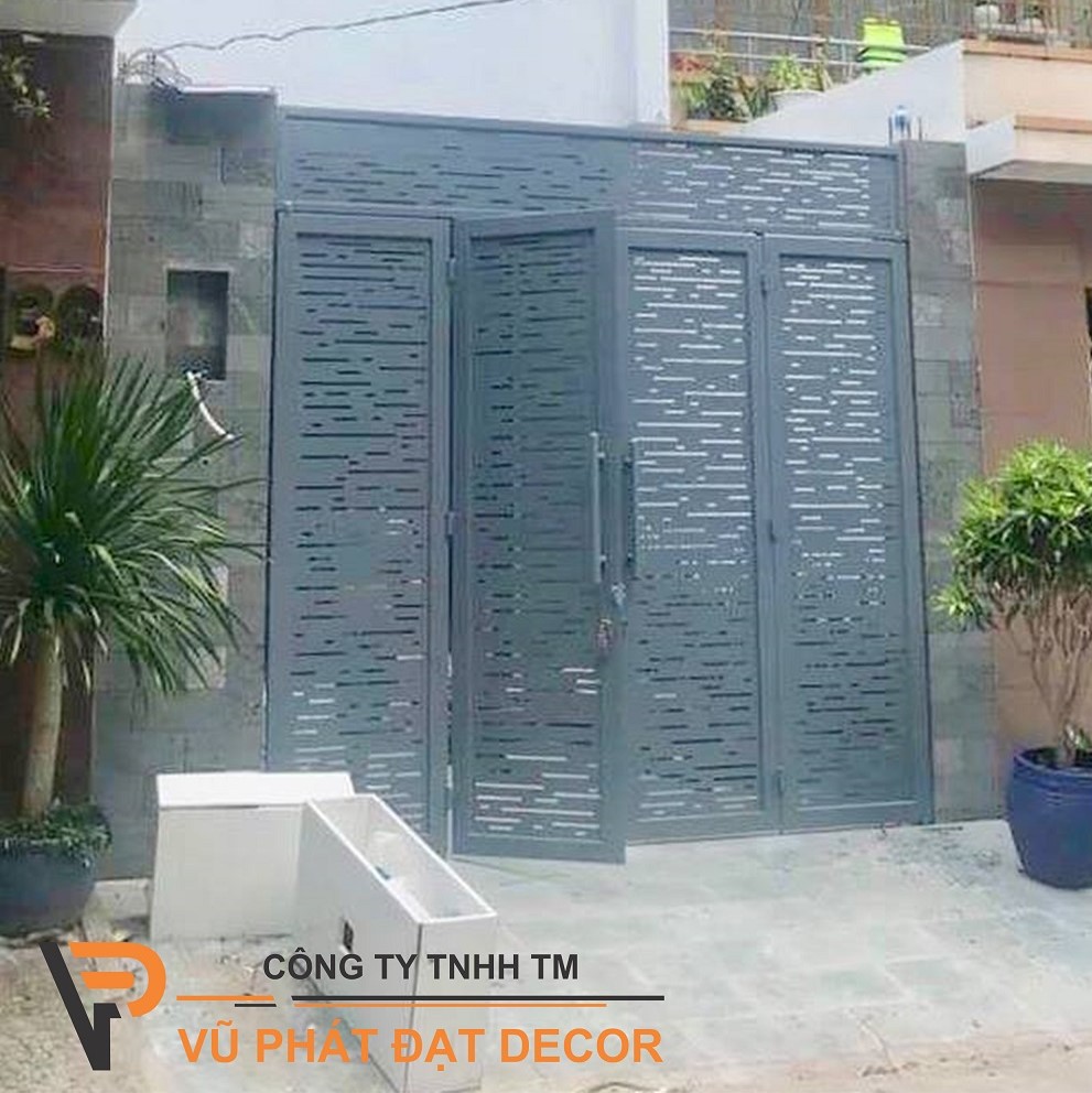 Mẫu cổng 4 cánh thực tế 007A