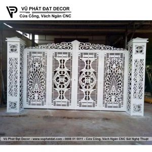 Cổng sắt 4 cánh hiện đại CO-018